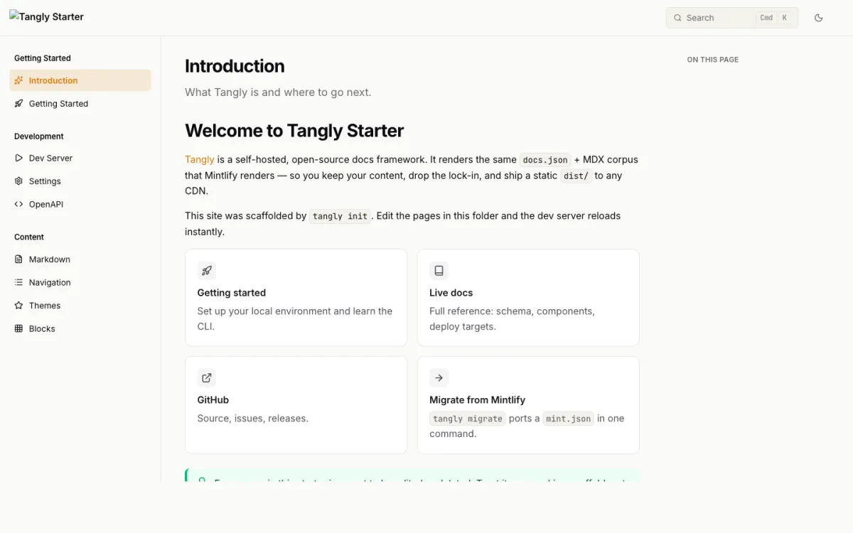 Starter live demo